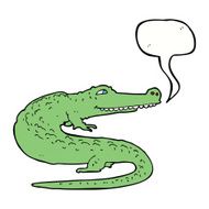 cartoon crocodile with speech bubble N49