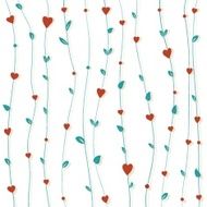 Abstract floral background with hearts and flowers N3
