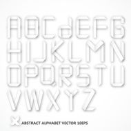 abstract gray alphabet for design