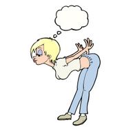 cartoon sexy woman with thought bubble N21