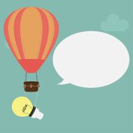 Balloon carrying a bulb light idea