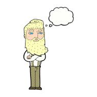 cartoon serious man with beard thought bubble N22