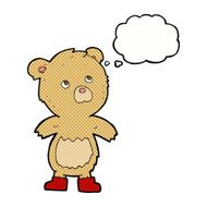 cartoon teddy bear with thought bubble N193