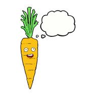 cartoon carrot with thought bubble N3