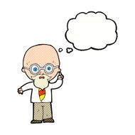 cartoon professor with thought bubble N9