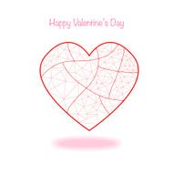 abstract pattern heart illustration in zentangle style N5
