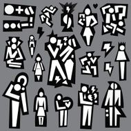 break quarrel between a man and woman conflict symbols