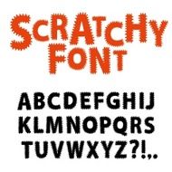 Scratchy funny font N2