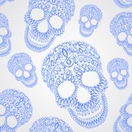 Ornamental pattern skull seamless texture