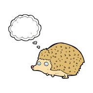 cartoon hedgehog with thought bubble N13