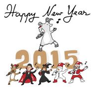 Happy New Year singing team