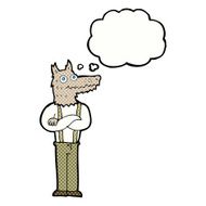 cartoon funny werewolf with thought bubble N20