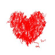 Heart shape pencil drawing for your design N5