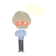 cartoon old man with speech bubble N33