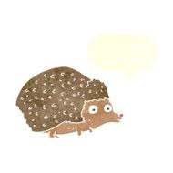 cartoon hedgehog with speech bubble N12