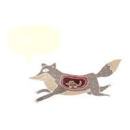 cartoon wolf with mouse in belly speech bubble N8