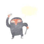 cartoon ninja with speech bubble N11