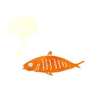 cartoon fish with speech bubble N131