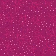 Hand drawn twigs with hearts seamless pattern
