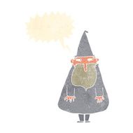 cartoon wizard with speech bubble N27