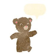 cartoon teddy bear with speech bubble N227
