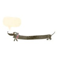 cartoon dachshund with speech bubble N19