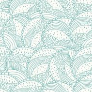 Abstract doodle floral seamless pattern