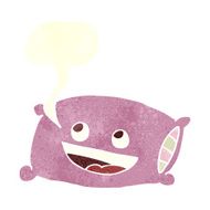 cartoon pillow with speech bubble N2