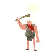 cartoon neanderthal with speech bubble N11