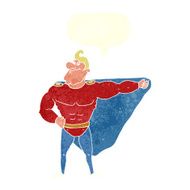 funny cartoon superhero with speech bubble N11