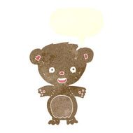cartoon teddy bear with speech bubble N228
