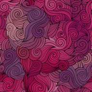 Vector seamless pattern waves and curls