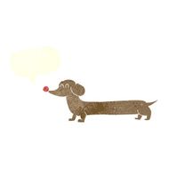 cartoon dachshund with speech bubble N20