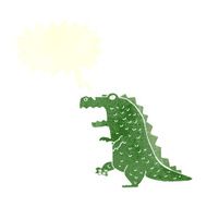 cartoon dinosaur with speech bubble N62