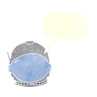 cartoon astronaut face with speech bubble N12