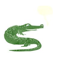 cartoon crocodile with speech bubble N50