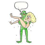 cartoon monster carrying woman N2