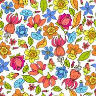 Flowers Pattern Colored