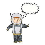 cartoon astronaut with speech bubble N149