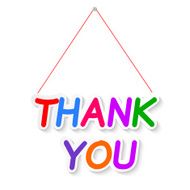Thank plate isolated on white background Vector illustration