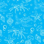Seamless pattern with nautical elements N4