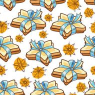 Seamless pattern with cookies