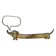 cartoon dachshund with speech bubble N21