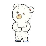 comic cartoon polar bear cub N15