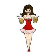 comic cartoon beer festival girl N3