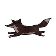 comic cartoon running wolf N2