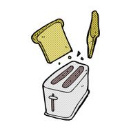 comic cartoon toaster spitting out bread N3