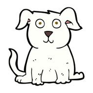 comic cartoon happy dog N25