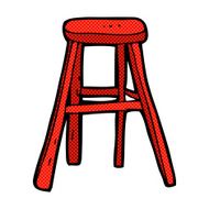 comic cartoon wooden stool N5
