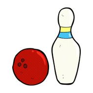 ten pin bowling comic cartoon N4